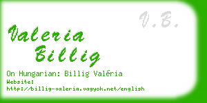 valeria billig business card